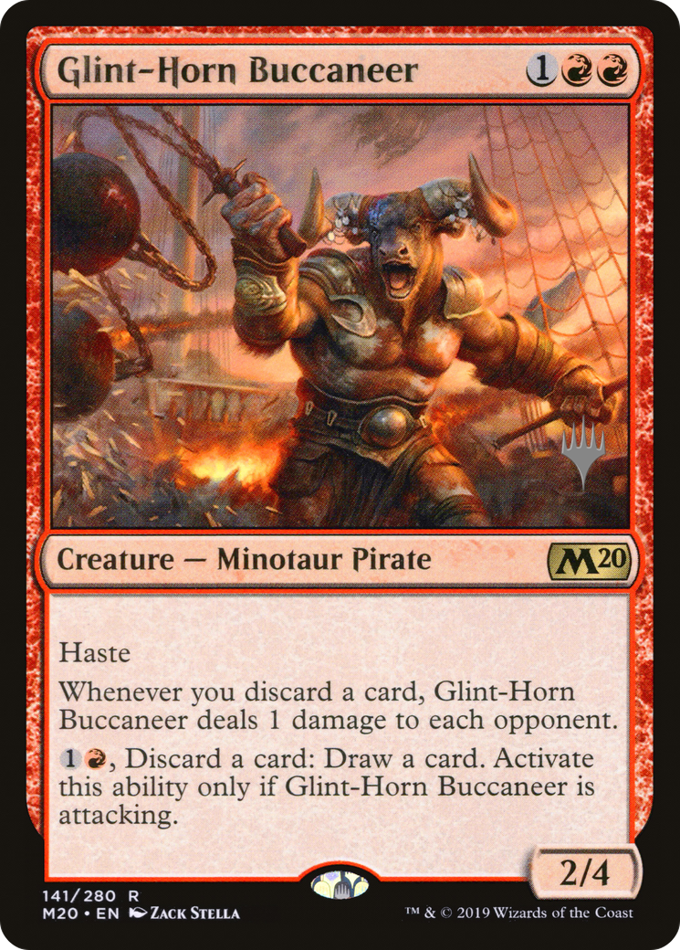 Glint-Horn Buccaneer (141) Foil - Core Set 2020 Promos