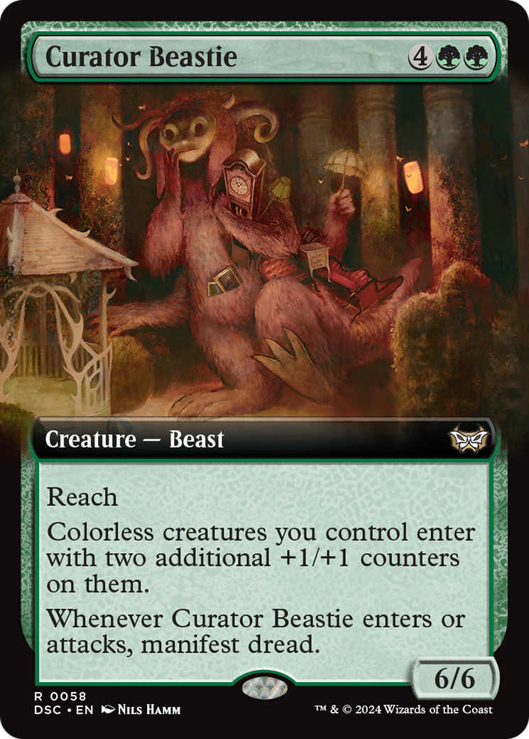 Curator Beastie (Extended Art) (058) - Duskmourn: House of Horror Commander