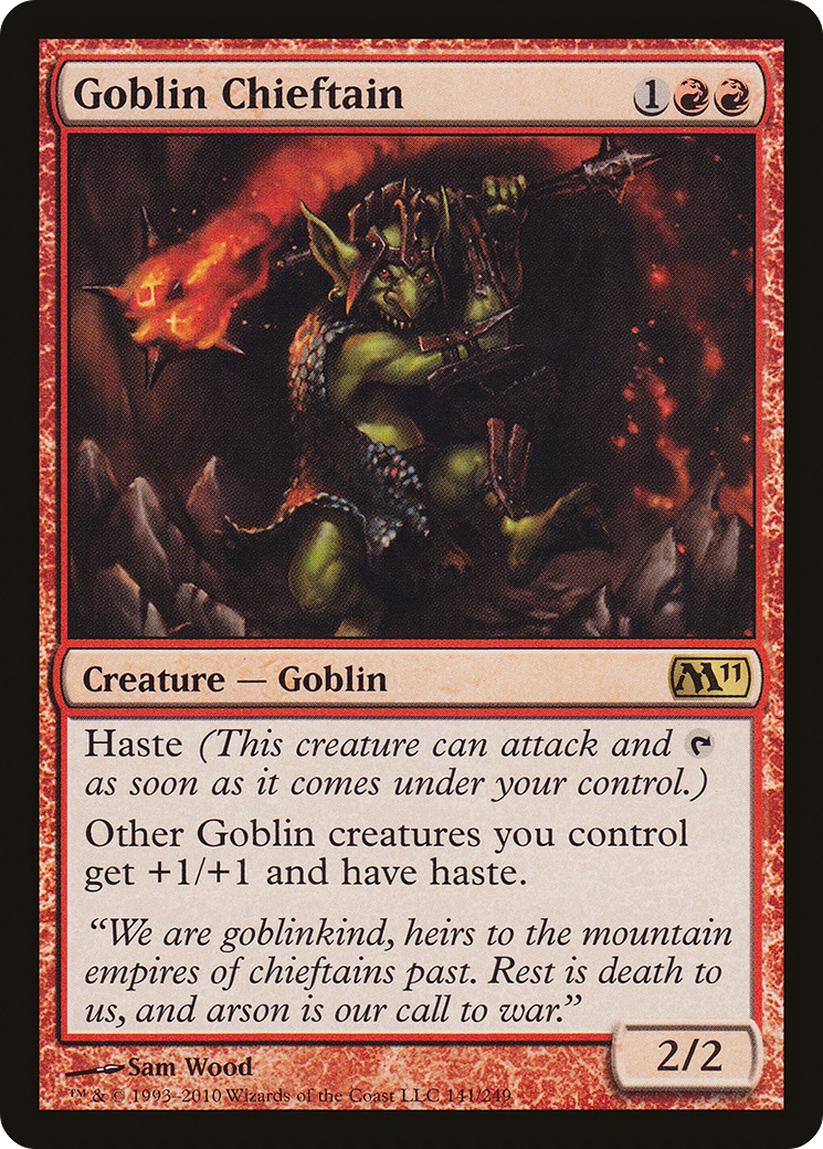 Goblin Chieftain (141) Foil - Magic 2011