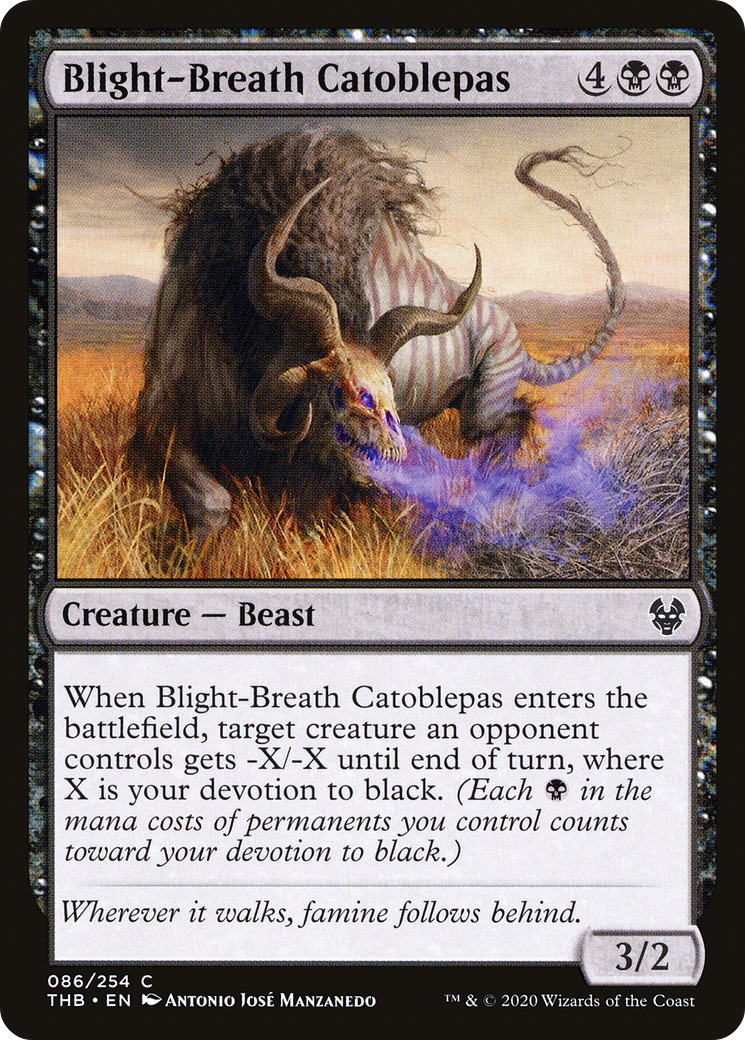 Blight-Breath Catoblepas (086) - Theros Beyond Death