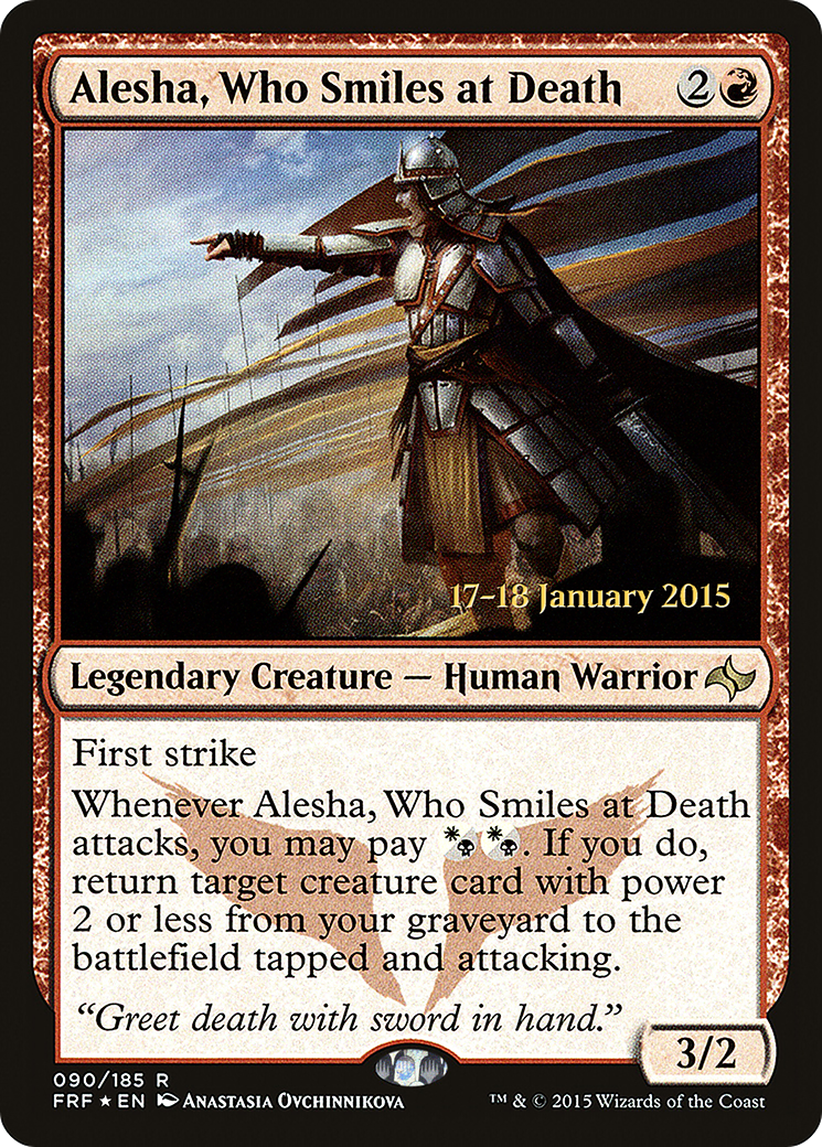 Alesha, Who Smiles at Death (90s) Foil - Fate Reforged Promos