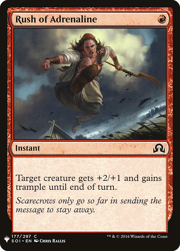 Rush of Adrenaline (SOI-177) - The List