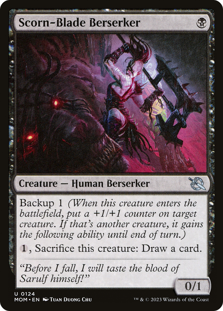 Scorn-Blade Berserker (124) Foil - March of the Machine