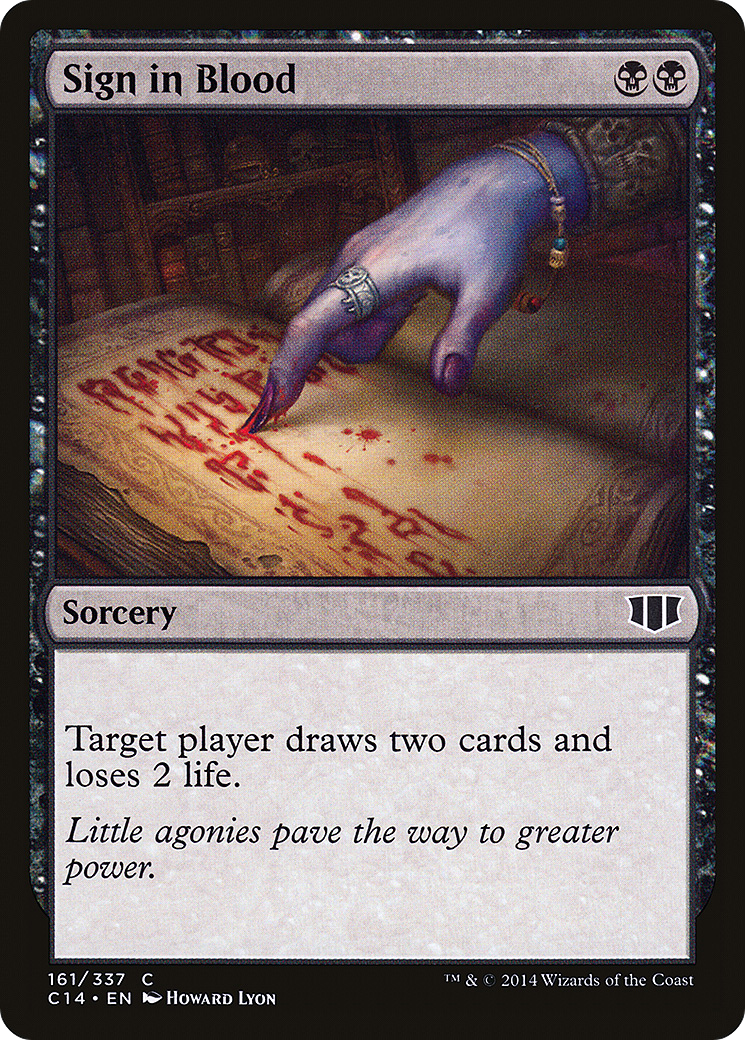 Sign in Blood (161) - Commander 2014