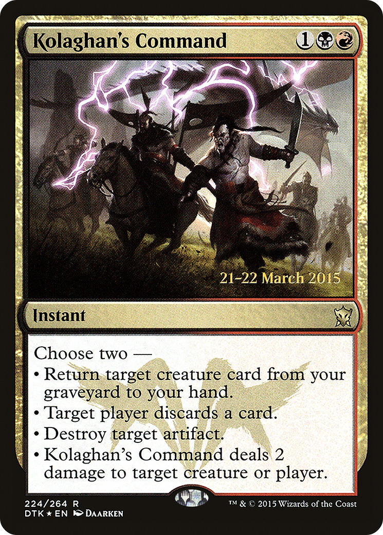 Kolaghan's Command (224) Foil - Dragons of Tarkir Promos