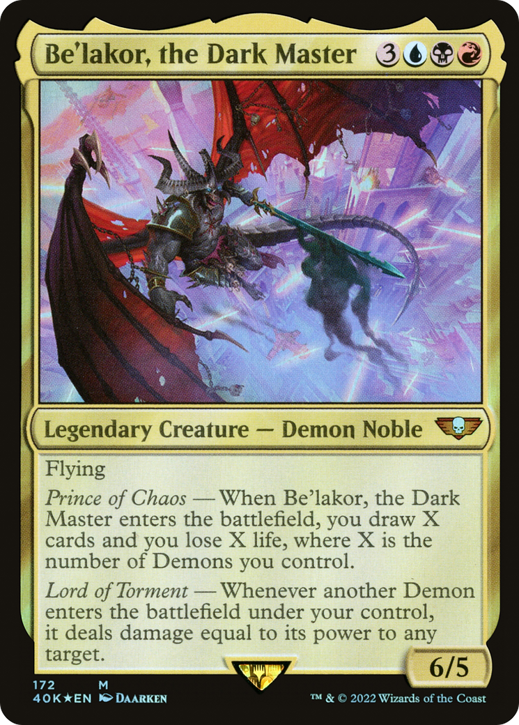 Be'lakor, the Dark Master (172) Foil - Warhammer 40,000 Commander