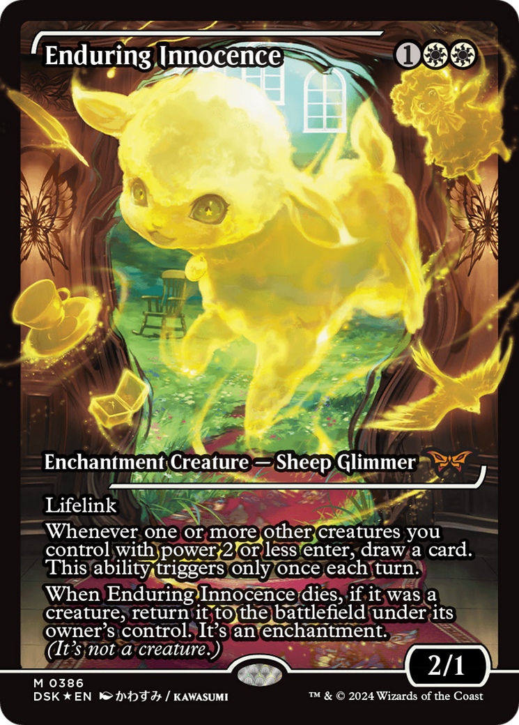 Enduring Innocence (Showcase) (386) Foil - Duskmourn: House of Horror