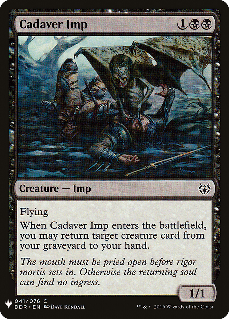 Cadaver Imp (DDR-41) - The List