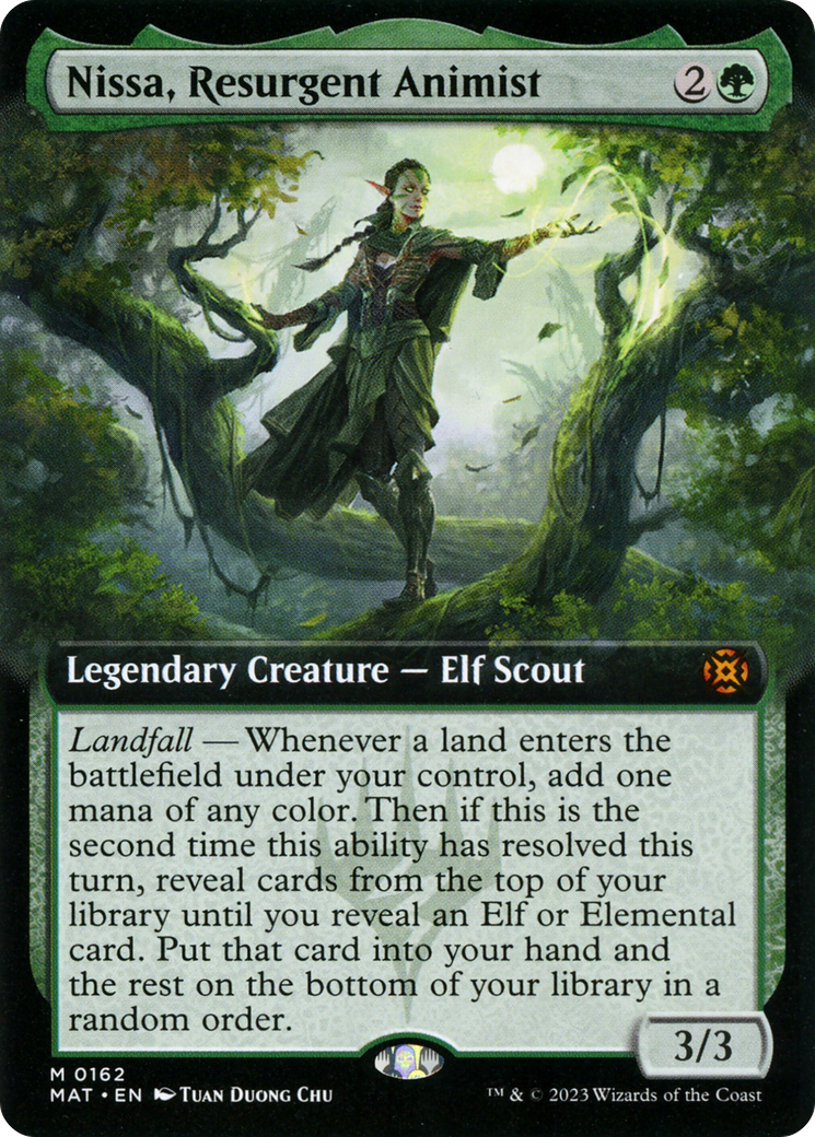 Nissa, Resurgent Animist (Extended Art) (162) - March of the Machine: The Aftermath