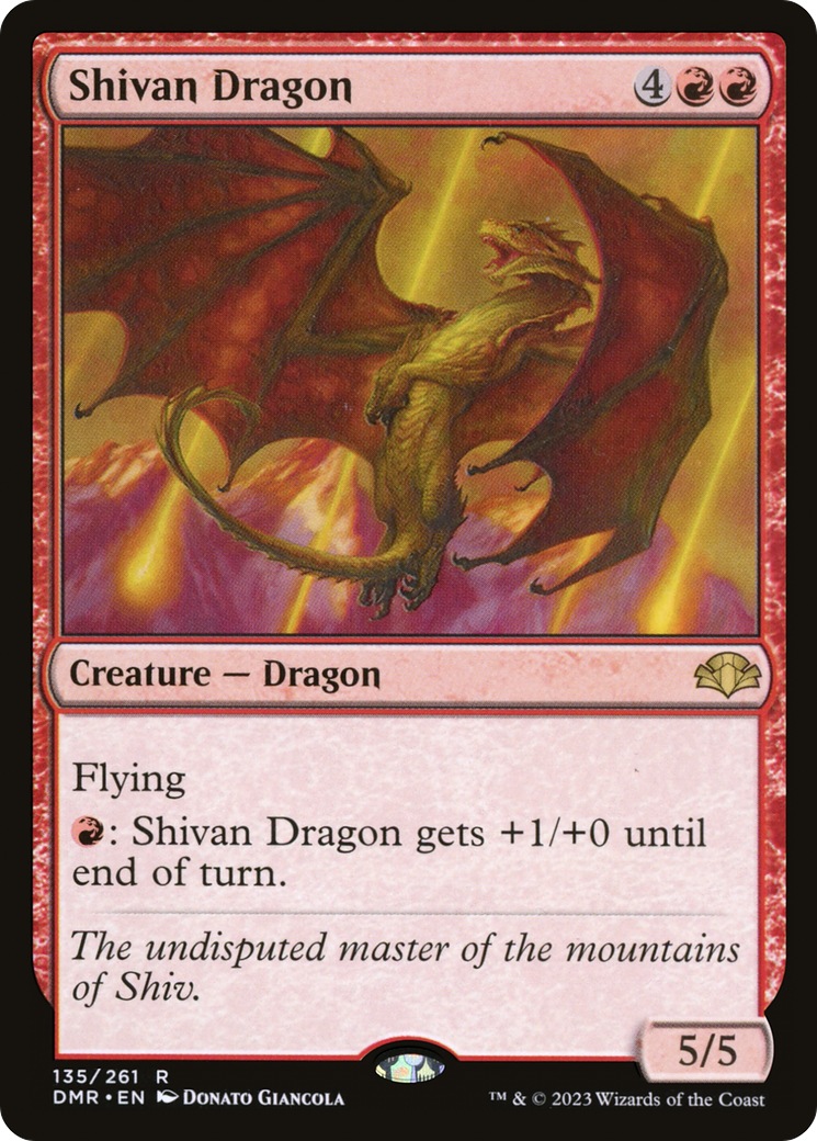 Shivan Dragon (135) Foil - Dominaria Remastered