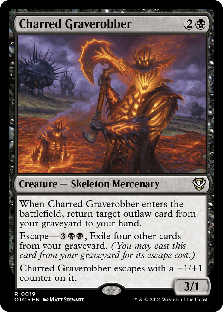 Charred Graverobber (019) - Outlaws of Thunder Junction Commander