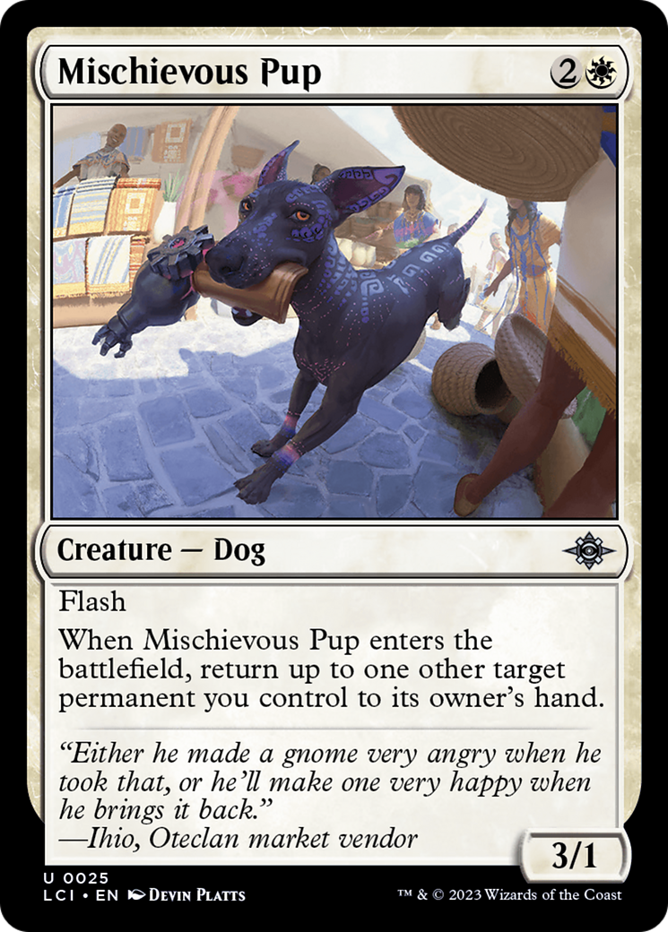 Mischievous Pup (025) Foil - The Lost Caverns of Ixalan
