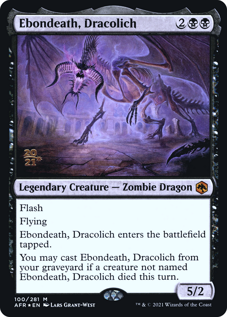Ebondeath, Dracolich (100s) Foil - Adventures in the Forgotten Realms Promos