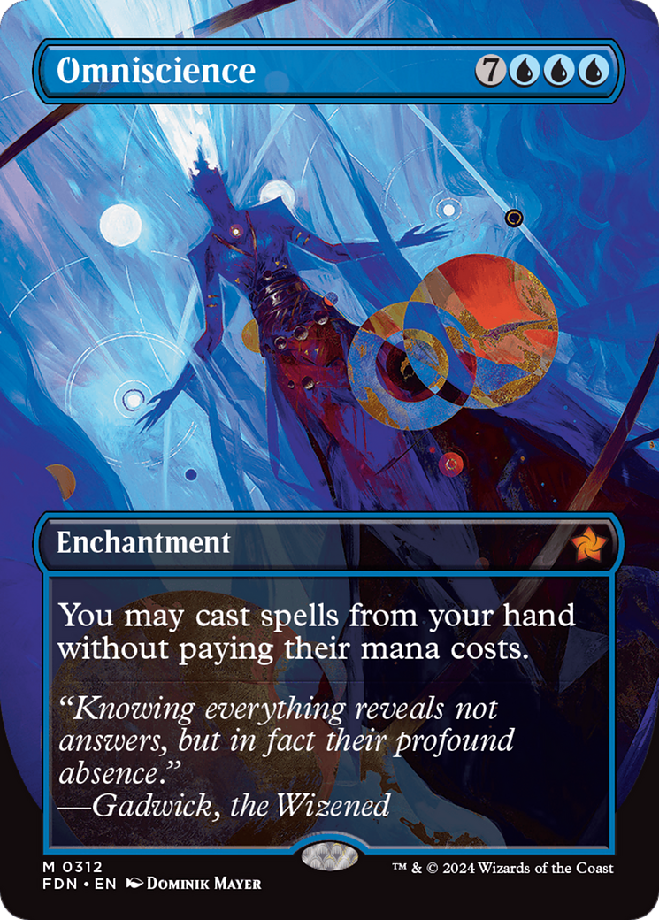Omniscience (Borderless) (312) Foil - Foundations