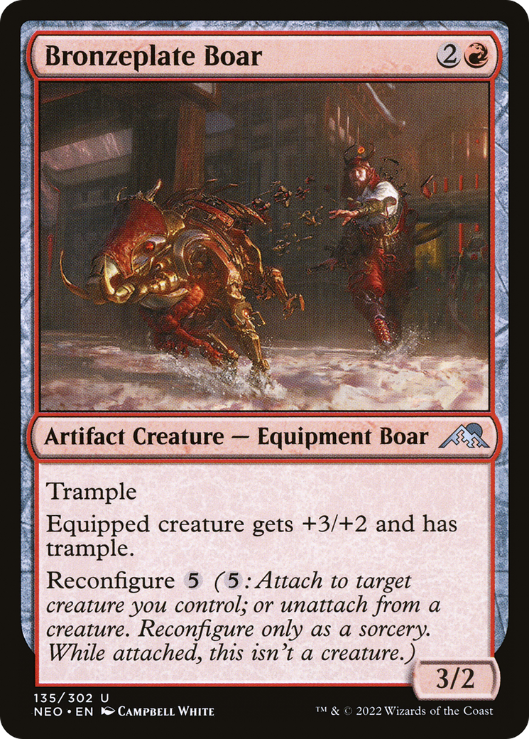 Bronzeplate Boar (135) - Kamigawa: Neon Dynasty