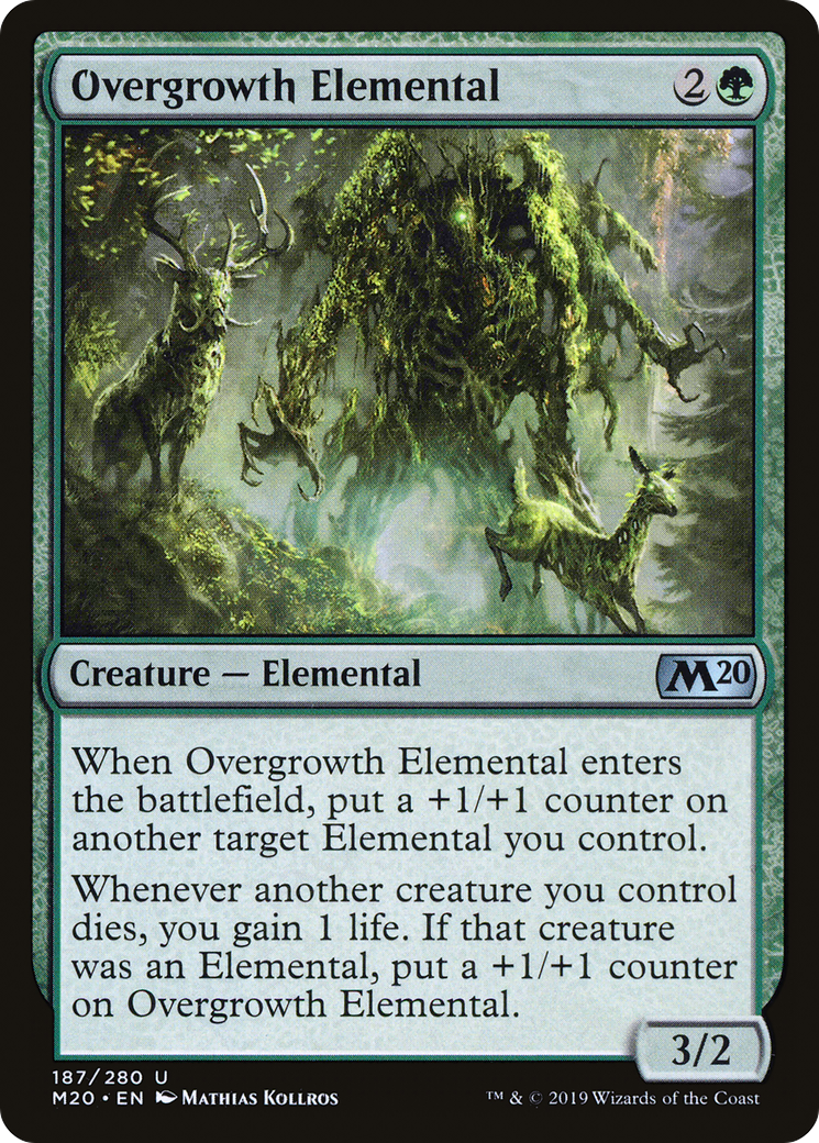 Overgrowth Elemental (187) Foil - Core Set 2020