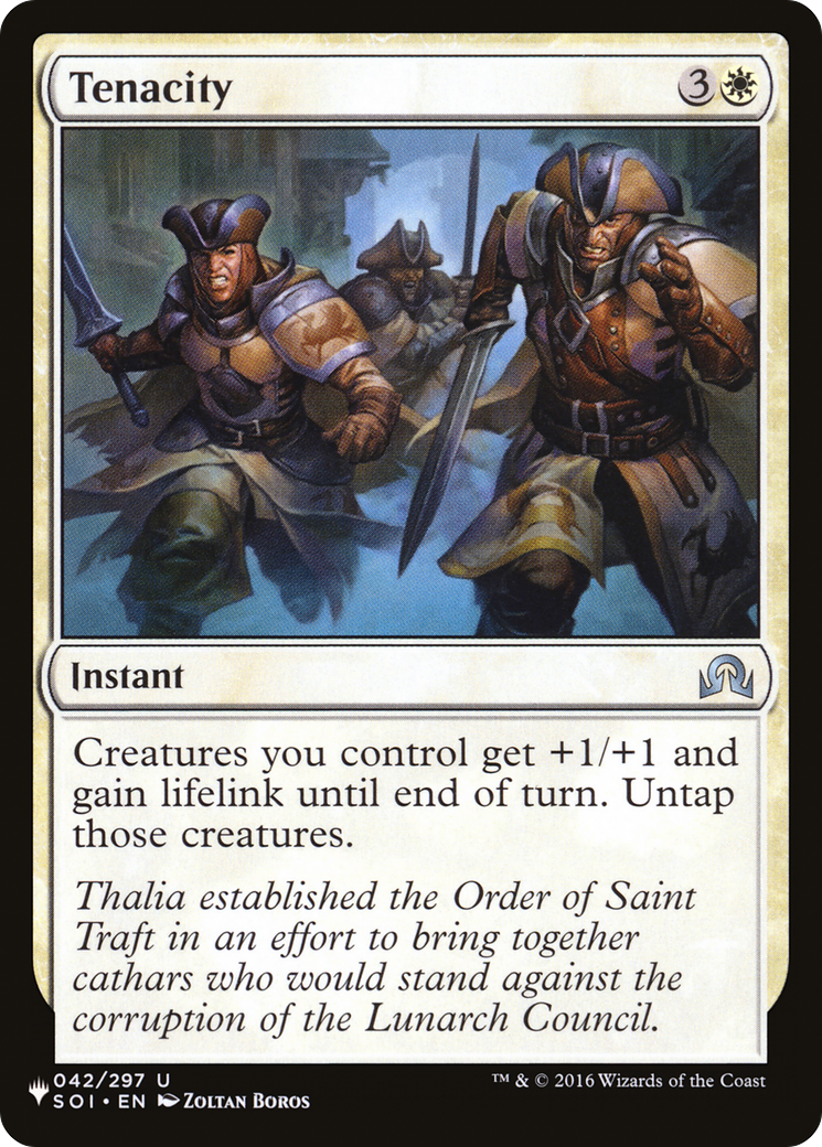 Tenacity (SOI-42) - The List