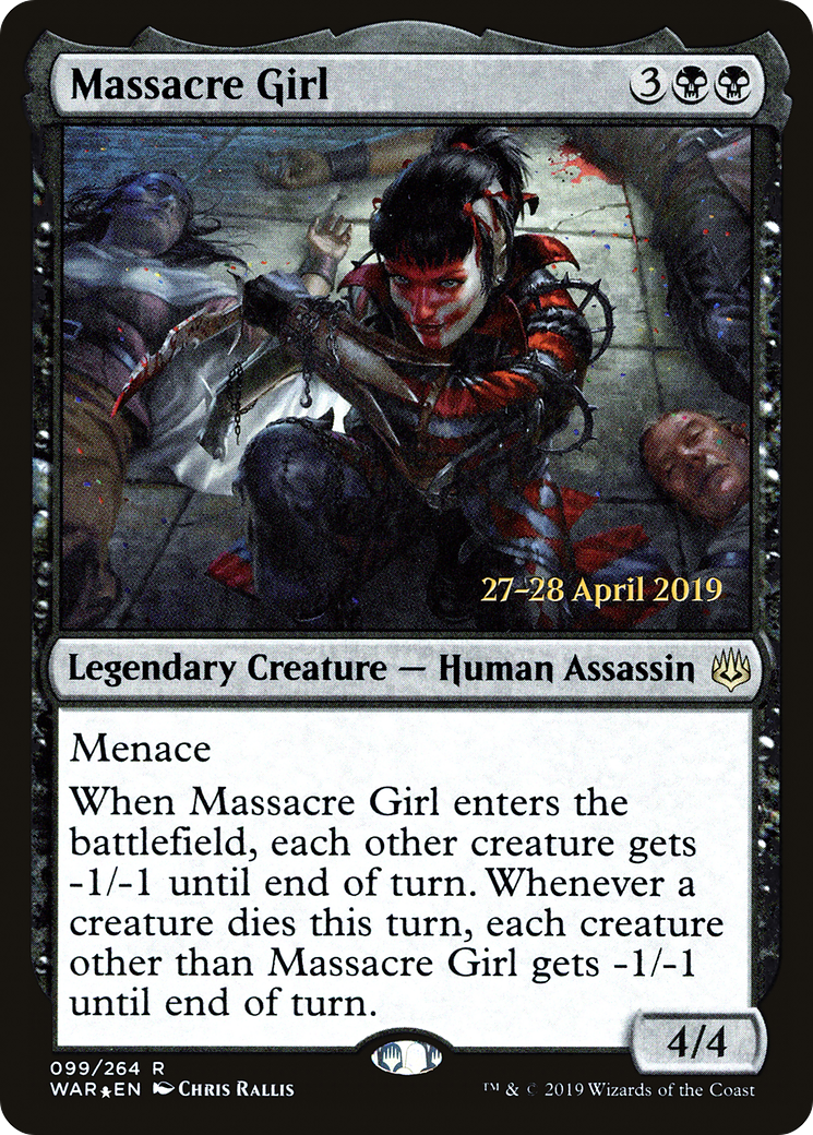 Massacre Girl (99s) Foil - War of the Spark Promos
