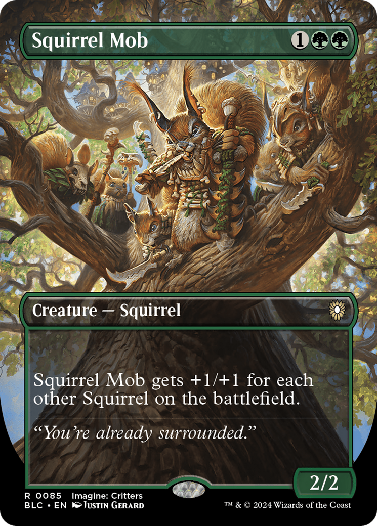 Squirrel Mob (Borderless) (085) Foil - Bloomburrow Commander