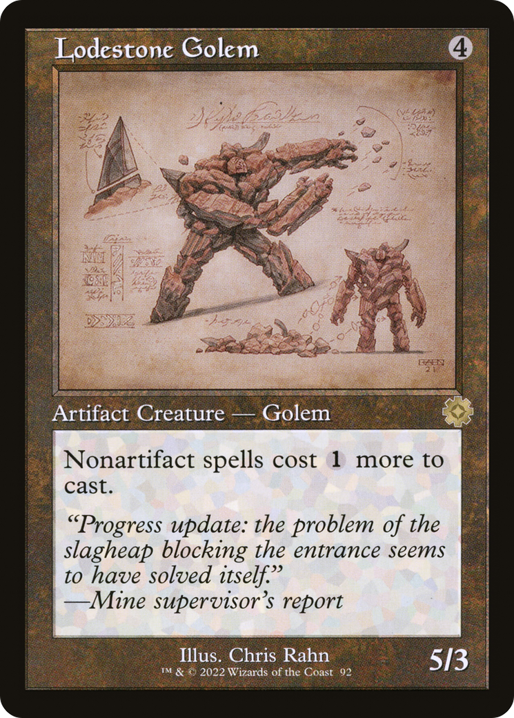 Lodestone Golem (Schematic) (Retro) (092) Foil - The Brothers' War Retro Artifacts