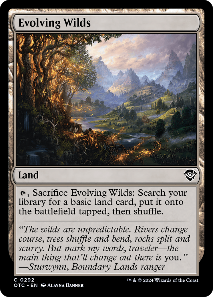 Evolving Wilds (292) - Outlaws of Thunder Junction Commander