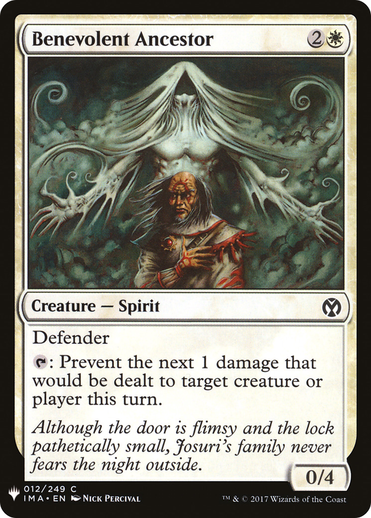 Benevolent Ancestor (IMA-12) - The List