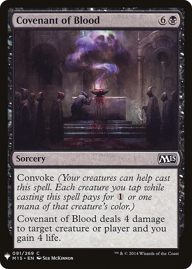 Covenant of Blood (M15-91) - The List