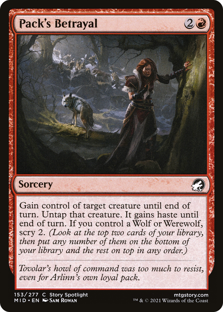Pack's Betrayal (153) Foil - Innistrad: Midnight Hunt
