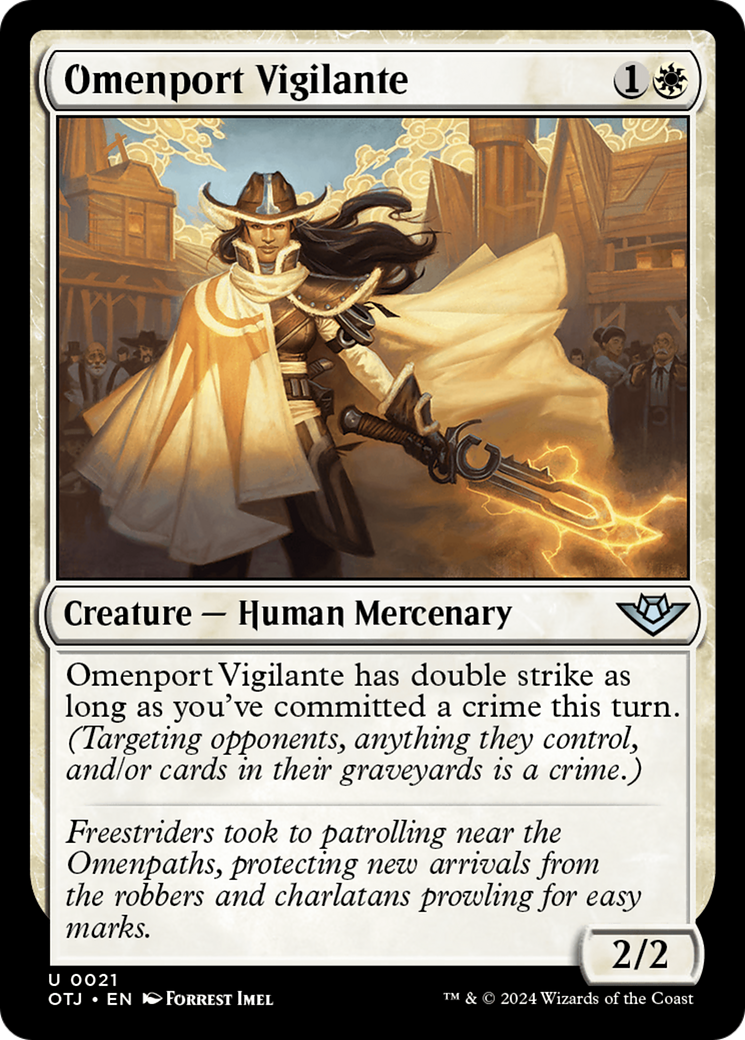 Omenport Vigilante (021) Foil - Outlaws of Thunder Junction