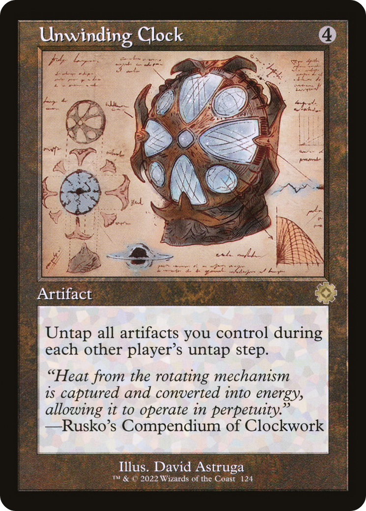 Unwinding Clock (Schematic) (Retro) (124) Foil - The Brothers' War Retro Artifacts