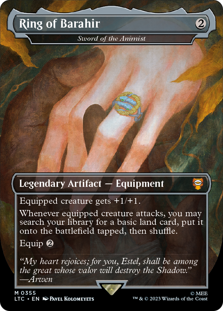 Ring of Barahir – Sword of the Animist (355) Foil - Tales of Middle-earth Commander