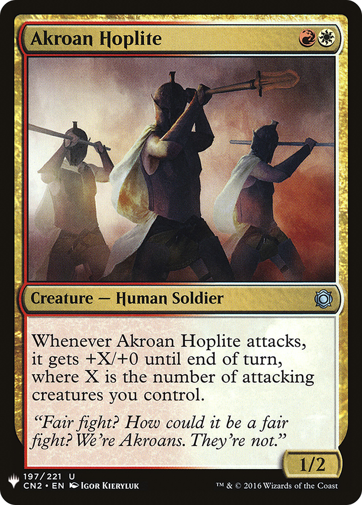 Akroan Hoplite (CN2-197) - The List