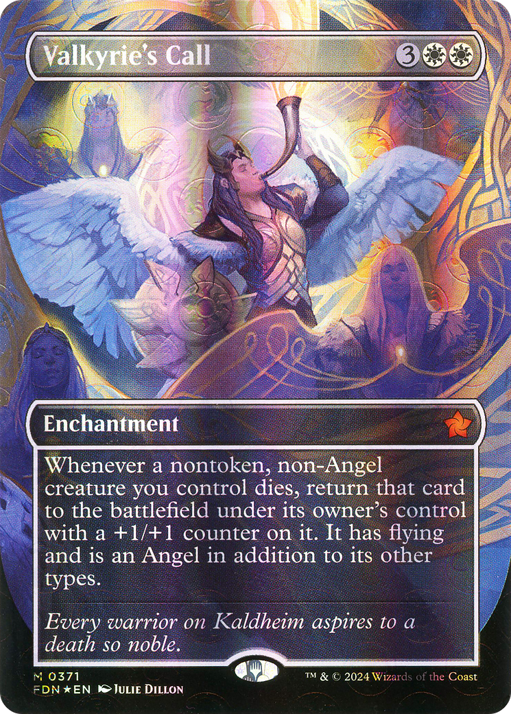 Valkyrie's Call (Borderless) (Mana Foil) (371) Foil - Foundations