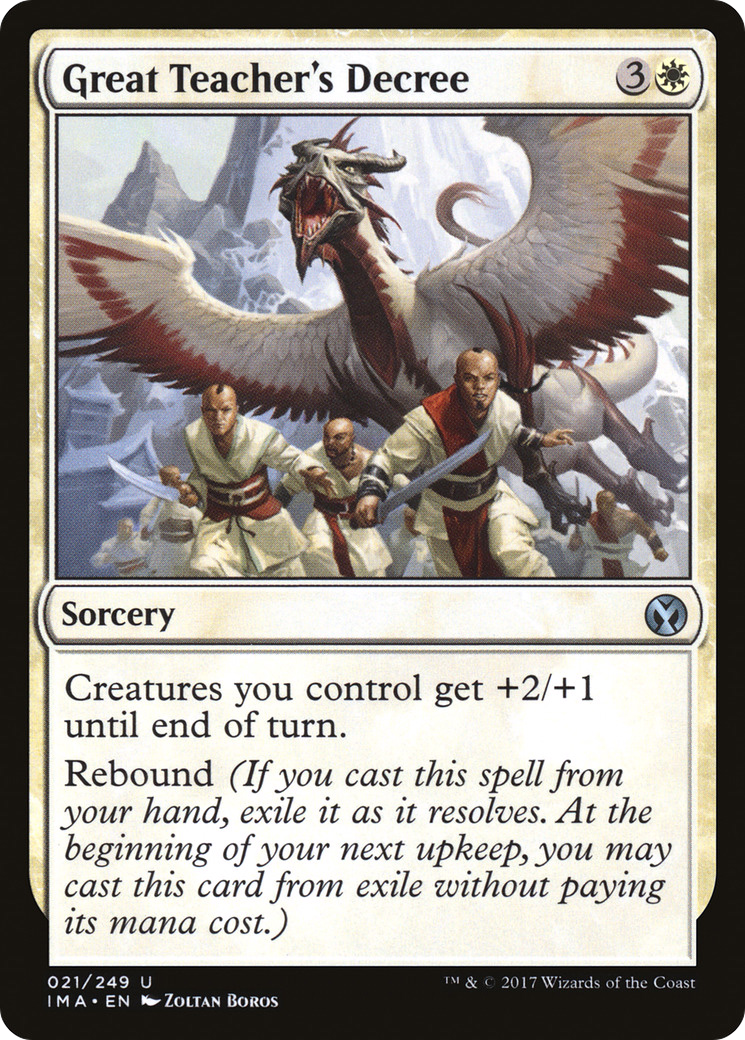Great Teacher's Decree (021) Foil - Iconic Masters