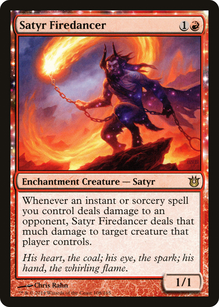 Satyr Firedancer (108) Foil - Born of the Gods
