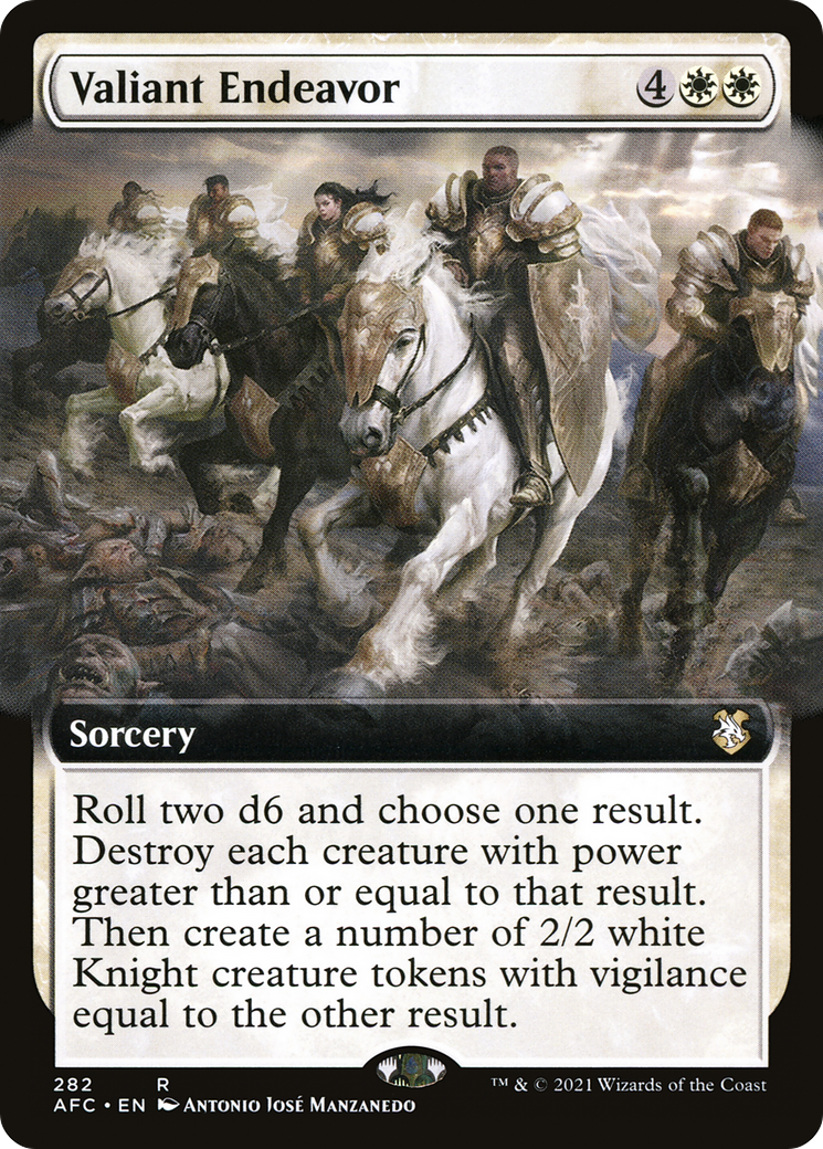 Valiant Endeavor (Extended Art) (282) - Forgotten Realms Commander