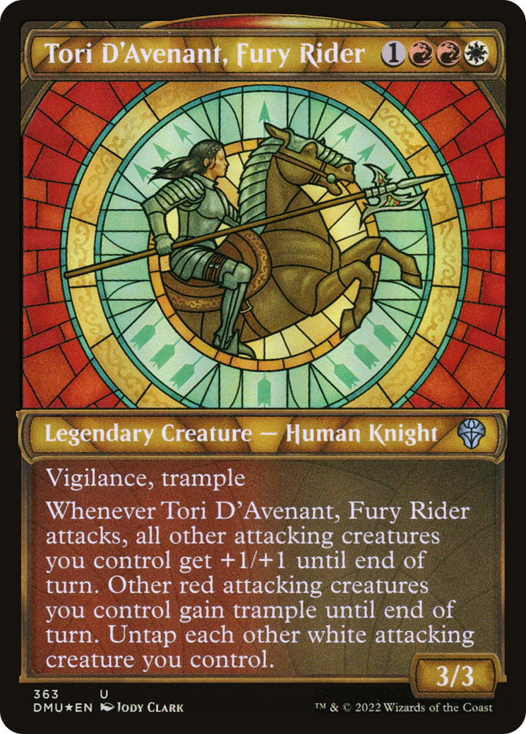Tori D'Avenant, Fury Rider (Textured Foil) (Showcase) (363) Foil - Dominaria United