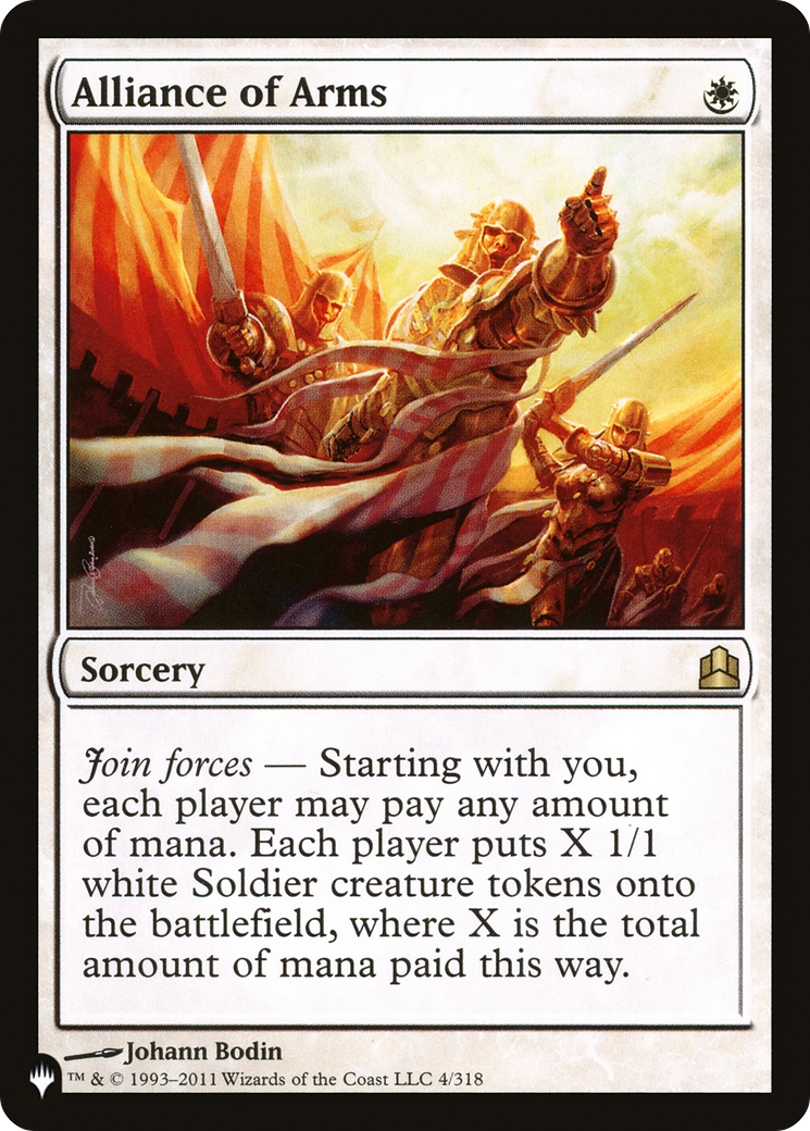 Alliance of Arms (CMD-4) - The List