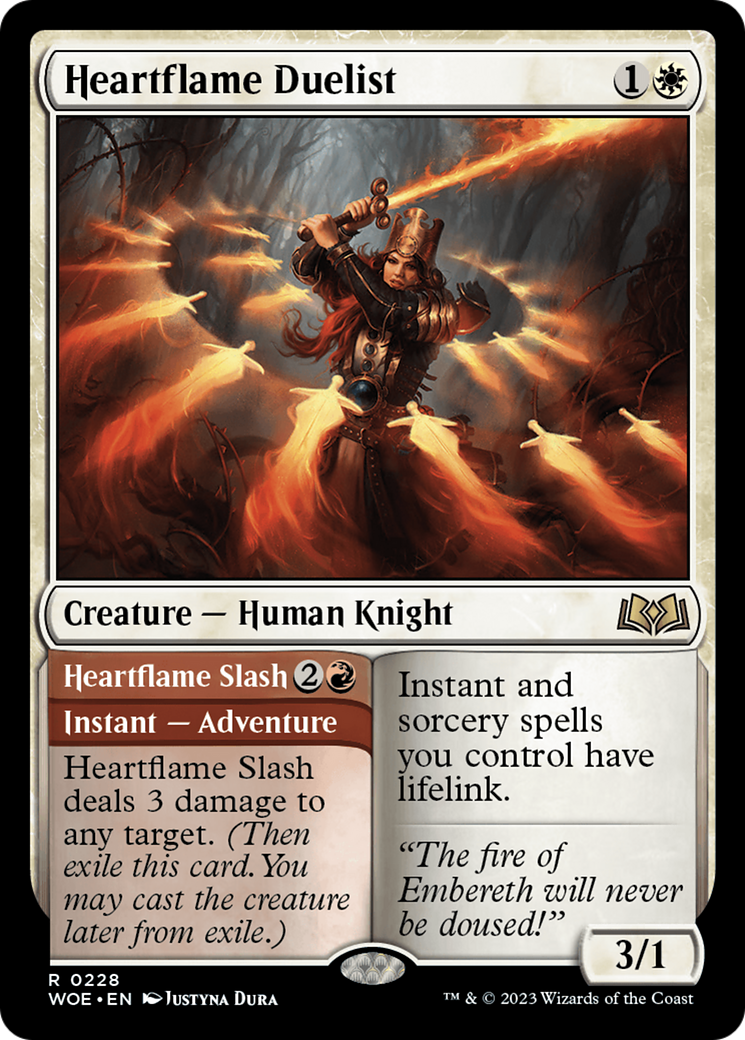 Heartflame Duelist // Heartflame Slash (228) Foil - Wilds of Eldraine