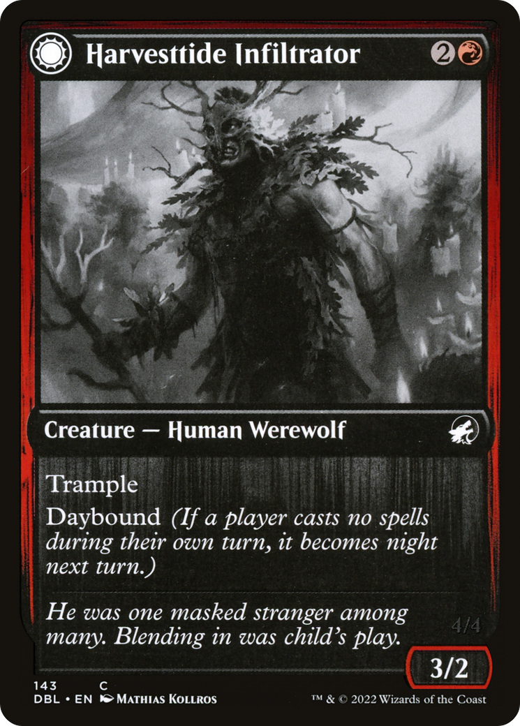 Harvesttide Infiltrator // Harvesttide Assailant (143) - Innistrad: Double Feature