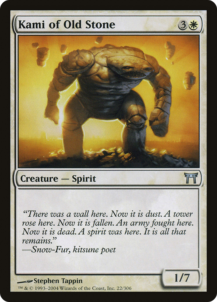 Kami of Old Stone (022) - Champions of Kamigawa