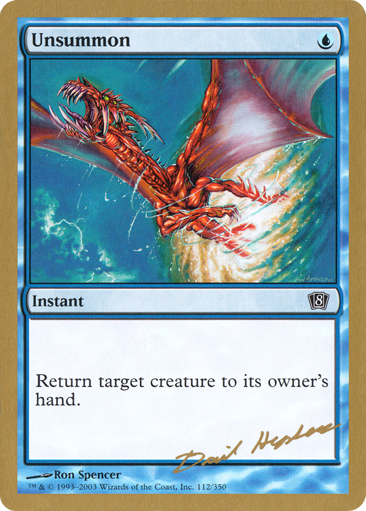Unsummon - 2003 Dave Humpherys (8ED) - World Championship Decks 2003