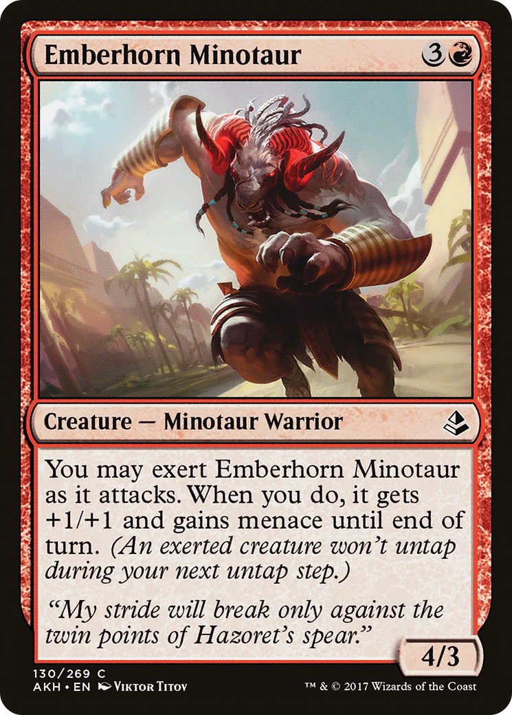 Emberhorn Minotaur (130) Foil - Amonkhet