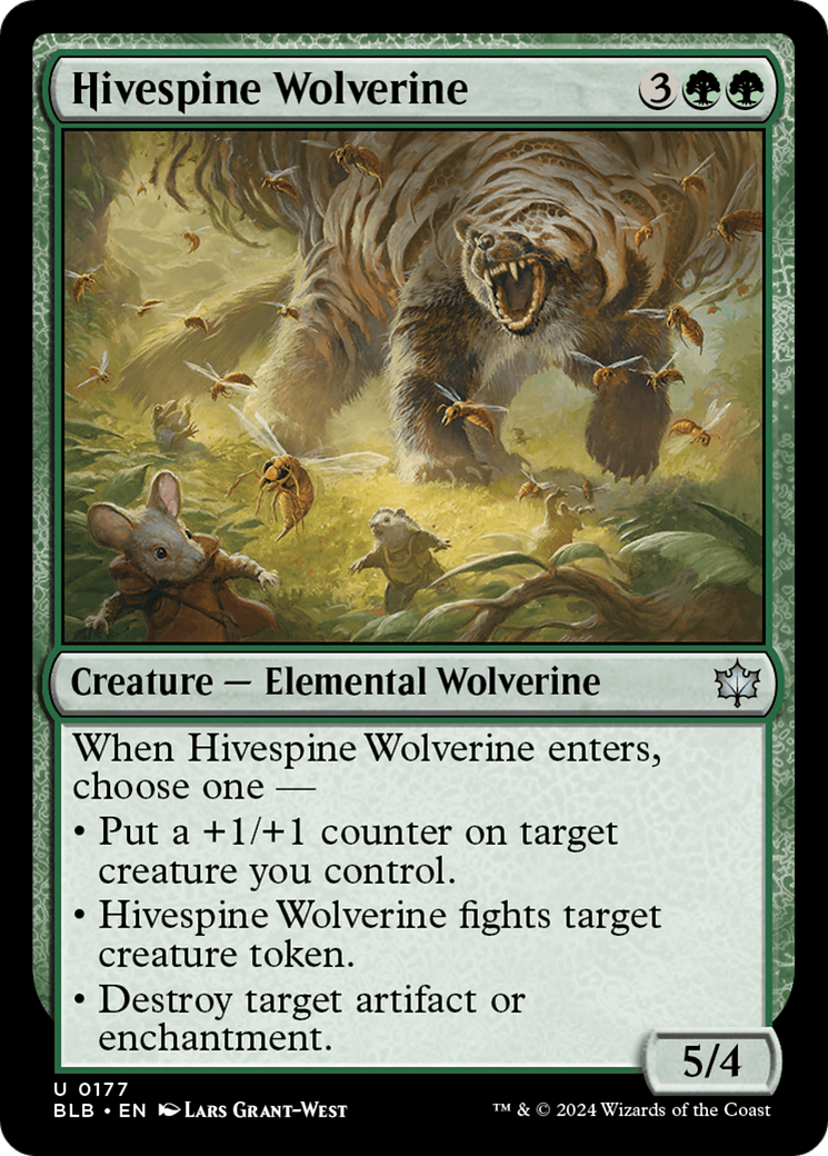 Hivespine Wolverine (177) Foil - Bloomburrow