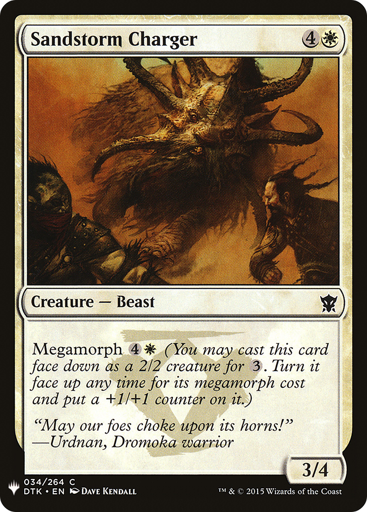 Sandstorm Charger (DTK-34) - The List