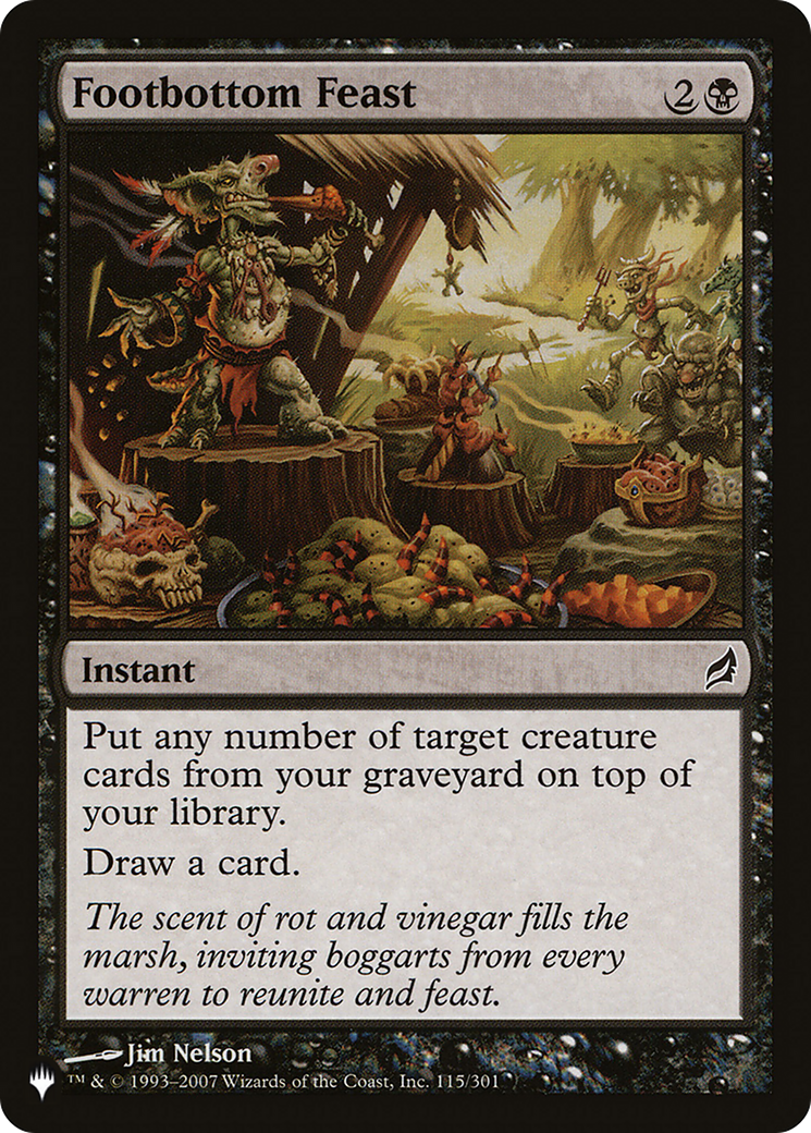 Footbottom Feast (LRW-115) - The List