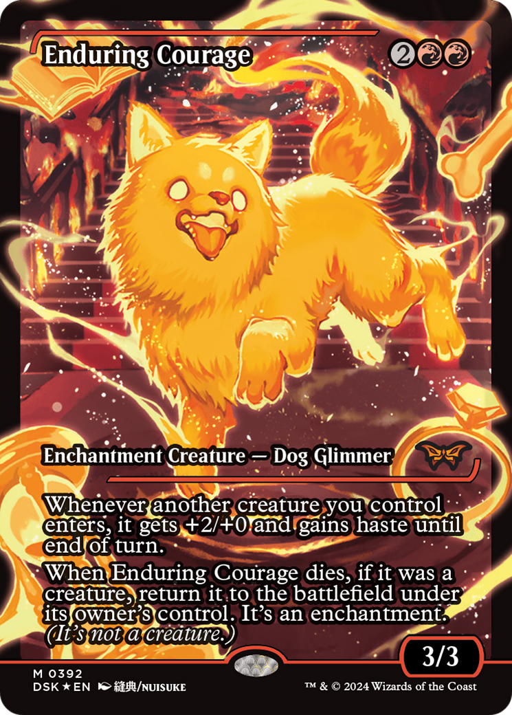Enduring Courage (Showcase) (392) Foil - Duskmourn: House of Horror