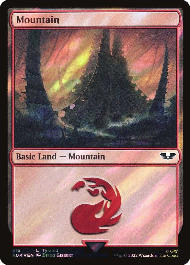 Mountain (315) Surge Foil - Warhammer 40,000 Commander