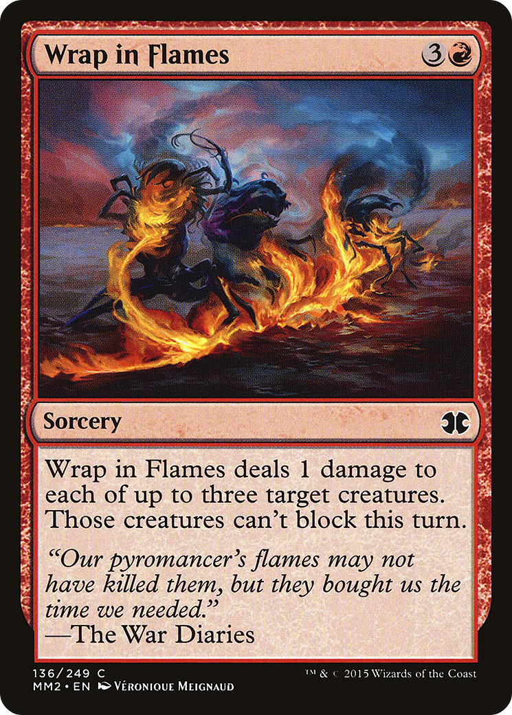 Wrap in Flames (136) Foil - Modern Masters 2015