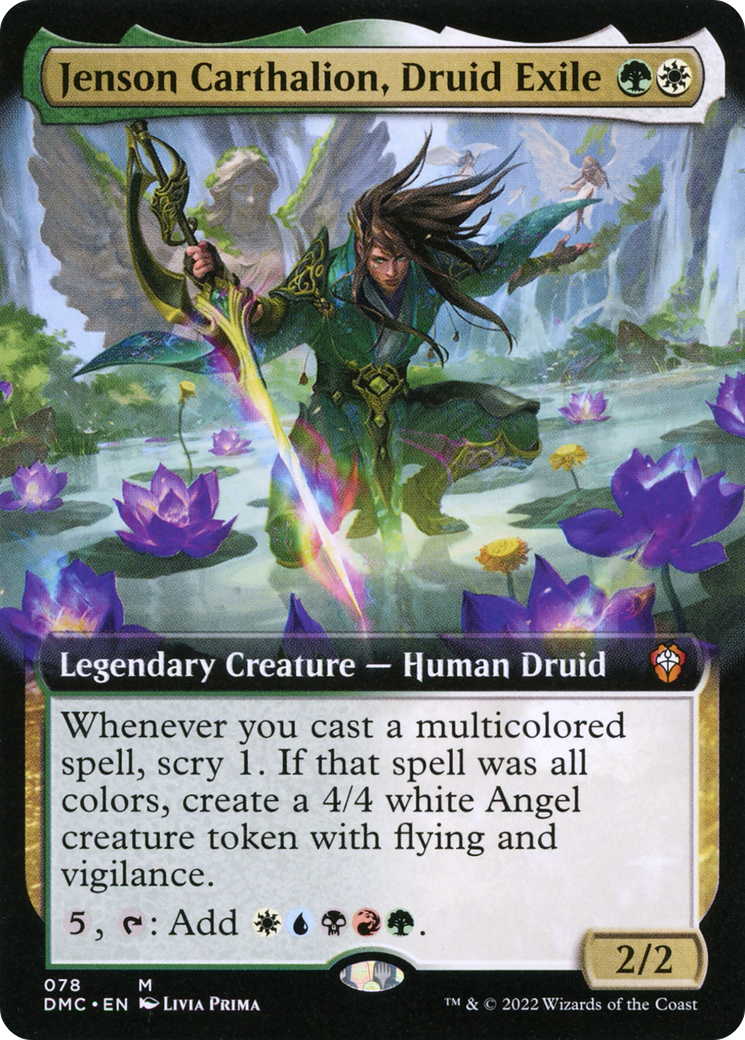 Jenson Carthalion, Druid Exile (Extended Art) (078) Foil - Dominaria United Commander